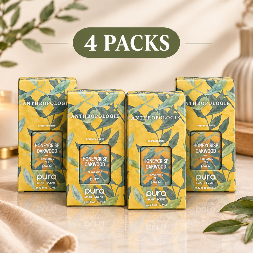 Anthropologie Honeycrisp Oakwood Pura Smart Scent Fragrance Refill 4 Pack